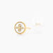 Boucles D'oreilles Puces Talisman Or Jaune Nacre Diamant - Clous d'oreilles Femme | Histoire d’Or