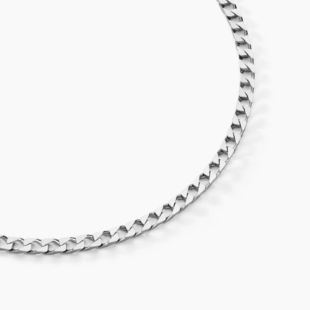 Collier Maille Santino Argent Blanc - Chaines Homme | Histoire d&rsquo;Or