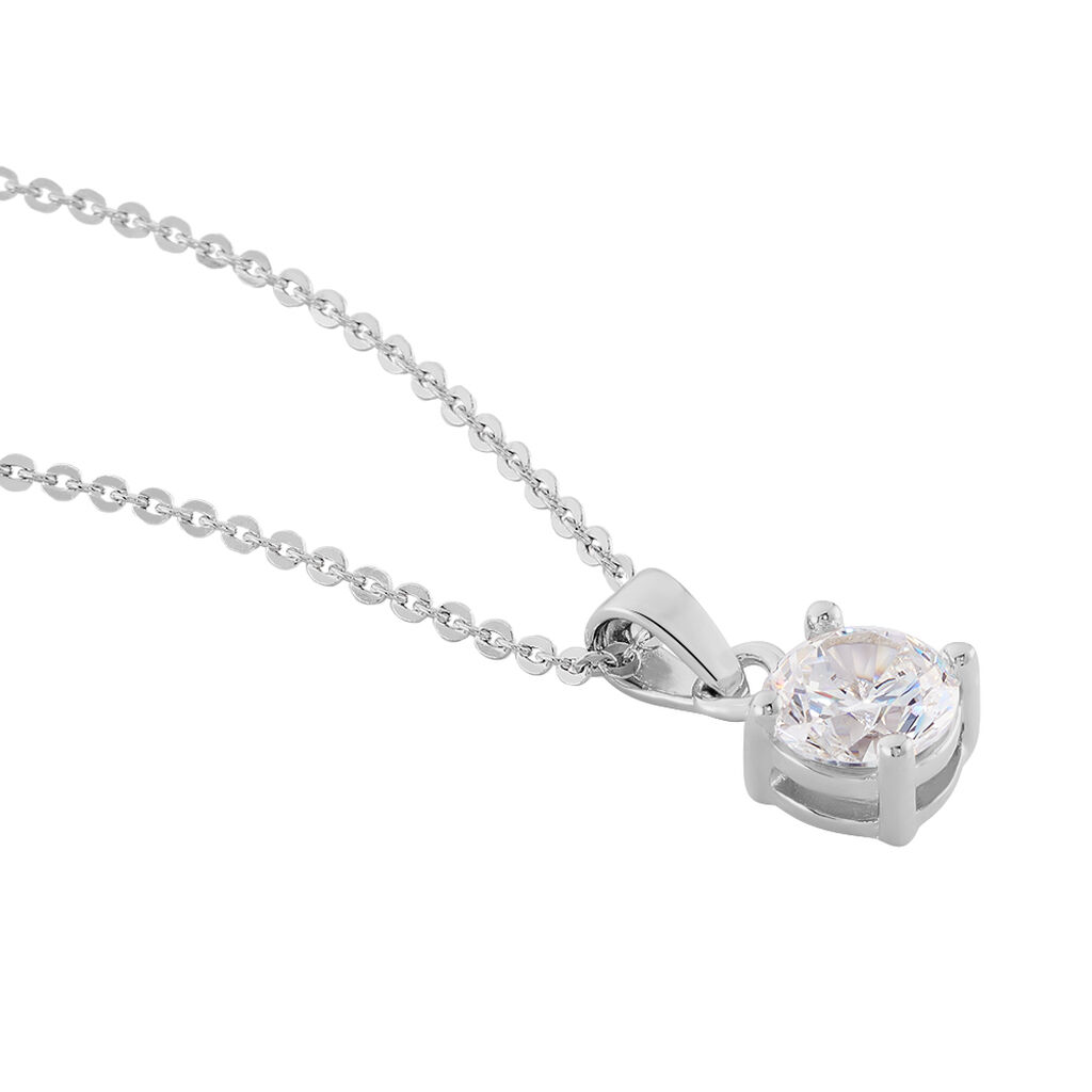 Collier Lynna Argent Blanc Oxyde De Zirconium - Colliers fantaisie Femme | Histoire d’Or