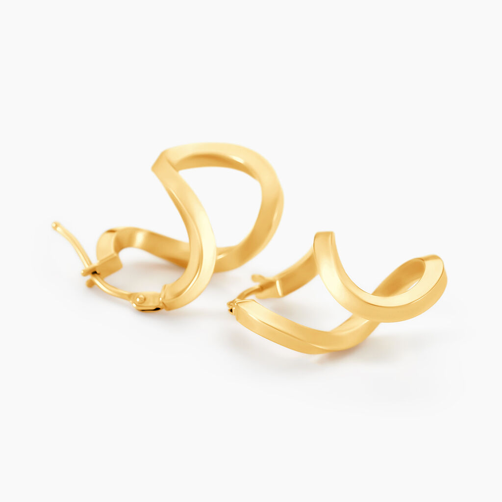 Créoles Helmine Or Jaune - Boucles d'oreilles créoles Femme | Histoire d’Or