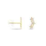 Boucles D'oreilles Puces Or Jaune Youssa Oxydes De Zirconium - Clous d'oreilles Femme | Histoire d&rsquo;Or