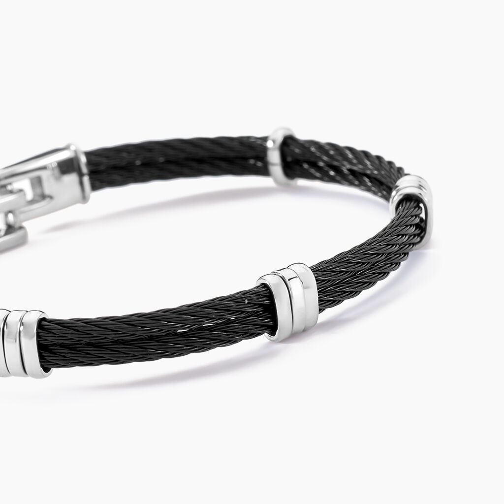 Bracelet Thomas Acier Blanc - Bijoux sans pierre Homme | Histoire d&rsquo;Or