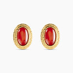 Boucles D'Oreilles Puces Marinella Acier Jaune Agate - Boucles d'oreilles fantaisie Femme | Histoire d&rsquo;Or