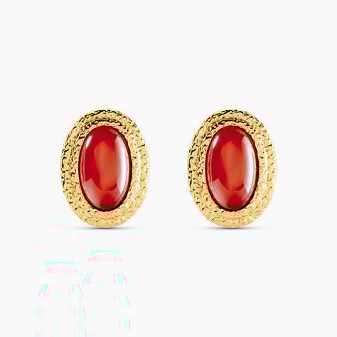 Boucles D'Oreilles Puces Marinella Acier Jaune Agate - Boucles d'oreilles fantaisie Femme | Histoire d’Or