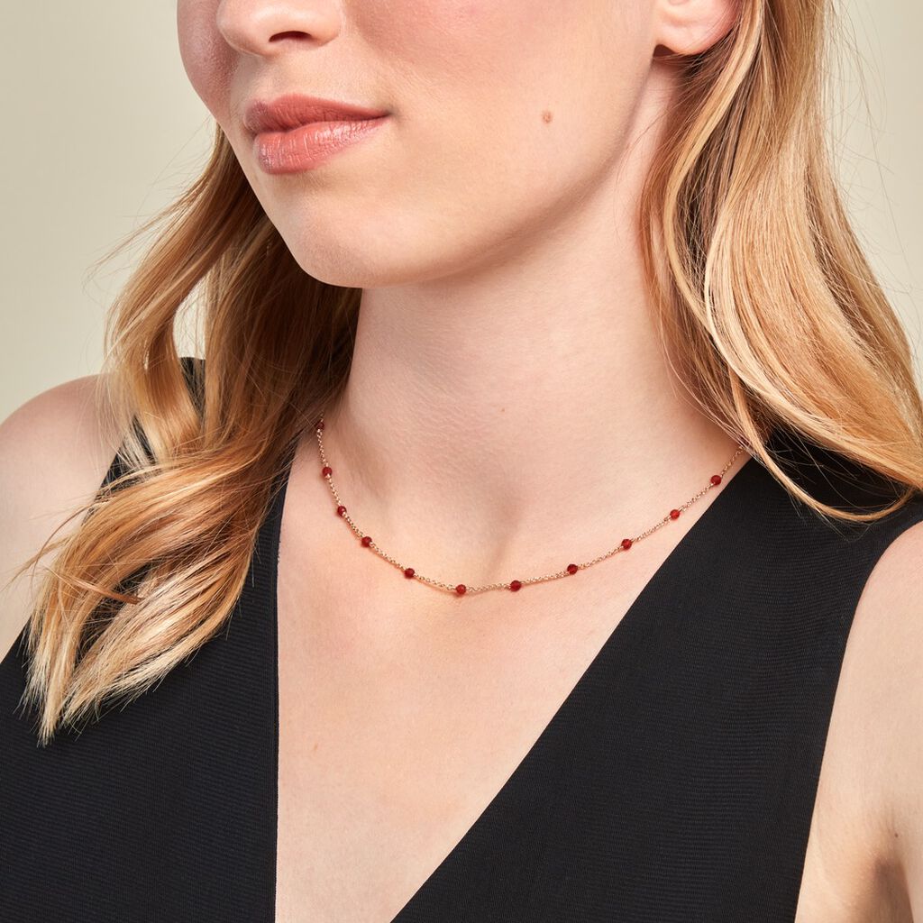 Collier Calliope Plaqué Or Doré Agate - Colliers Femme | Histoire d’Or