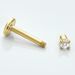 Piercing De Labret Or Jaune Catala Oxyde De Zirconium - Bijoux Femme | Histoire d’Or