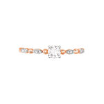 Bague Solitaire Eloize Or Rose Diamant - Bagues solitaires Femme | Histoire d&rsquo;Or