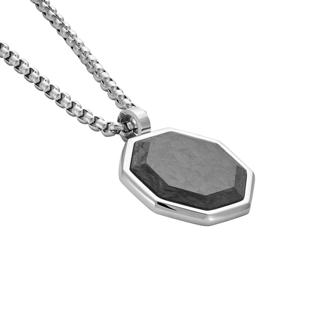 Collier Blake Acier Argenté - Colliers fantaisie Homme | Histoire d’Or