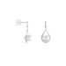 Boucles D'oreilles Patricia Or Blanc Perle De Culture Oxyde - Boucles d'oreilles pendantes Femme | Histoire d’Or