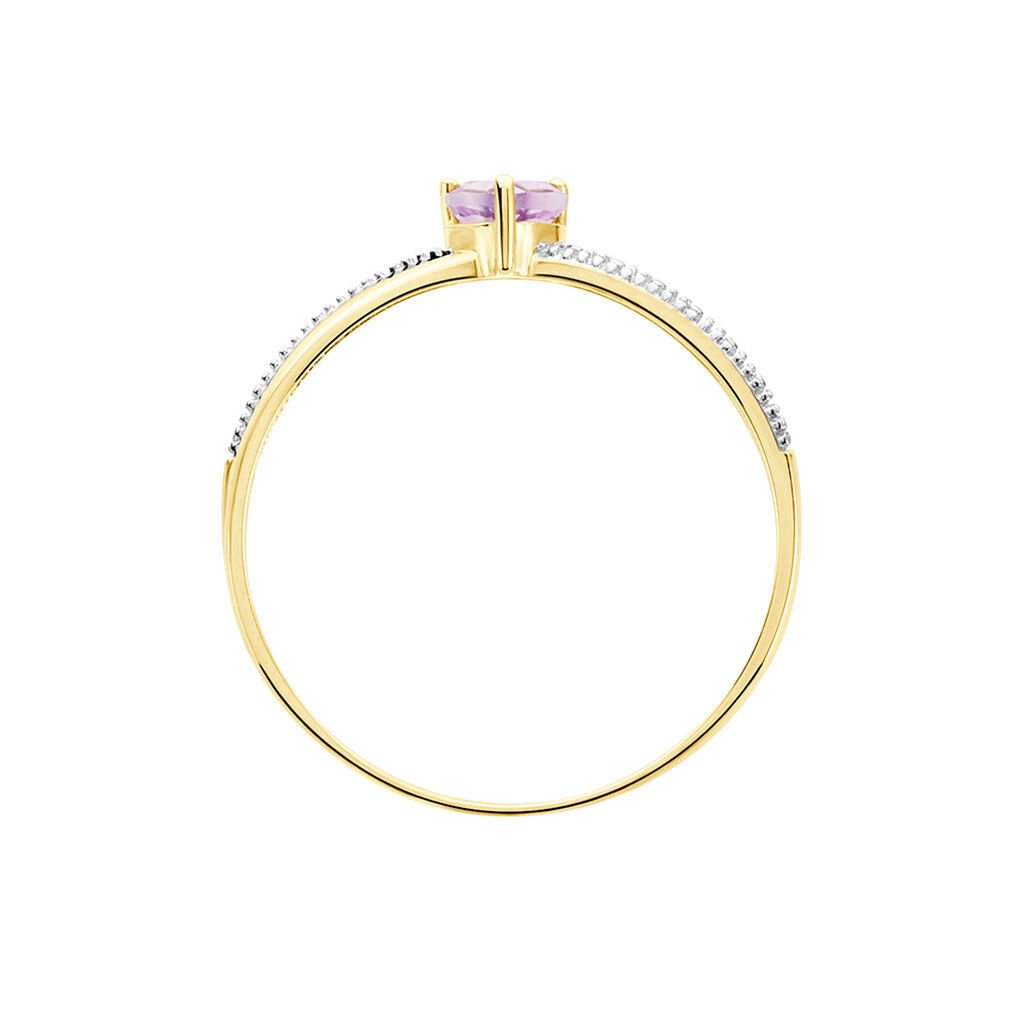 Bague Rory Or Jaune Amethyste - Bagues solitaires Femme | Histoire d’Or