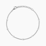 Bracelet Eva Acier Blanc - Bracelets fantaisie Femme | Histoire d&rsquo;Or