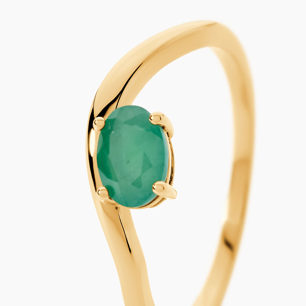 Bague Heritage Or Jaune Emeraude - Bagues solitaires Femme | Histoire d&rsquo;Or