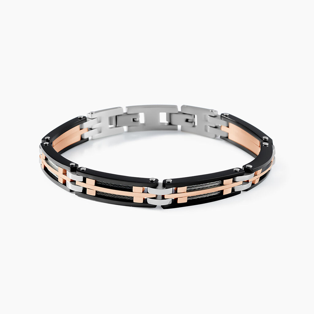 Bracelet Jourdan Priam Acier Bicolore - Bracelets Homme | Histoire d&rsquo;Or