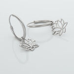 Creoles Elvyn Argent Blanc - Boucles d'oreilles cr&eacute;oles Femme | Histoire d&rsquo;Or