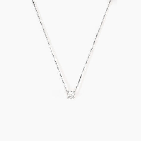 Collier Collection Aphrodite Or Blanc Diamant Synthetique - Colliers Femme | Histoire d’Or