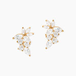 Boucles D'Oreilles Puces Waouh Plaqu&eacute; Or Jaune Oxyde De Zirconium - Boucles d'oreilles fantaisie Femme | Histoire d&rsquo;Or