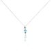 Collier Clothilde Or Blanc Topaze Et Oxyde De Zirconium - Colliers Coeur Femme | Histoire d’Or