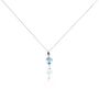 Collier Clothilde Or Blanc Topaze Et Oxyde De Zirconium