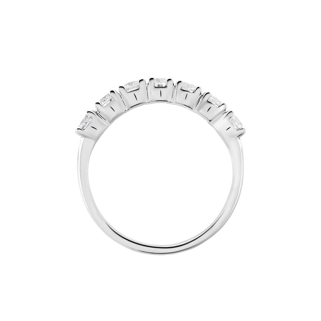 Demi-alliance Eloisa Or Blanc Diamants Synthétique - Bagues avec pierre Femme | Histoire d’Or