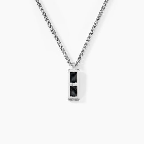 Collier Messy Acier Blanc - Colliers fantaisie Homme | Histoire d’Or