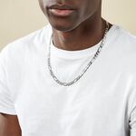 Cha&icirc;ne Vivian Maille Alternee 1/3 Argent Blanc - Chaines Homme | Histoire d&rsquo;Or