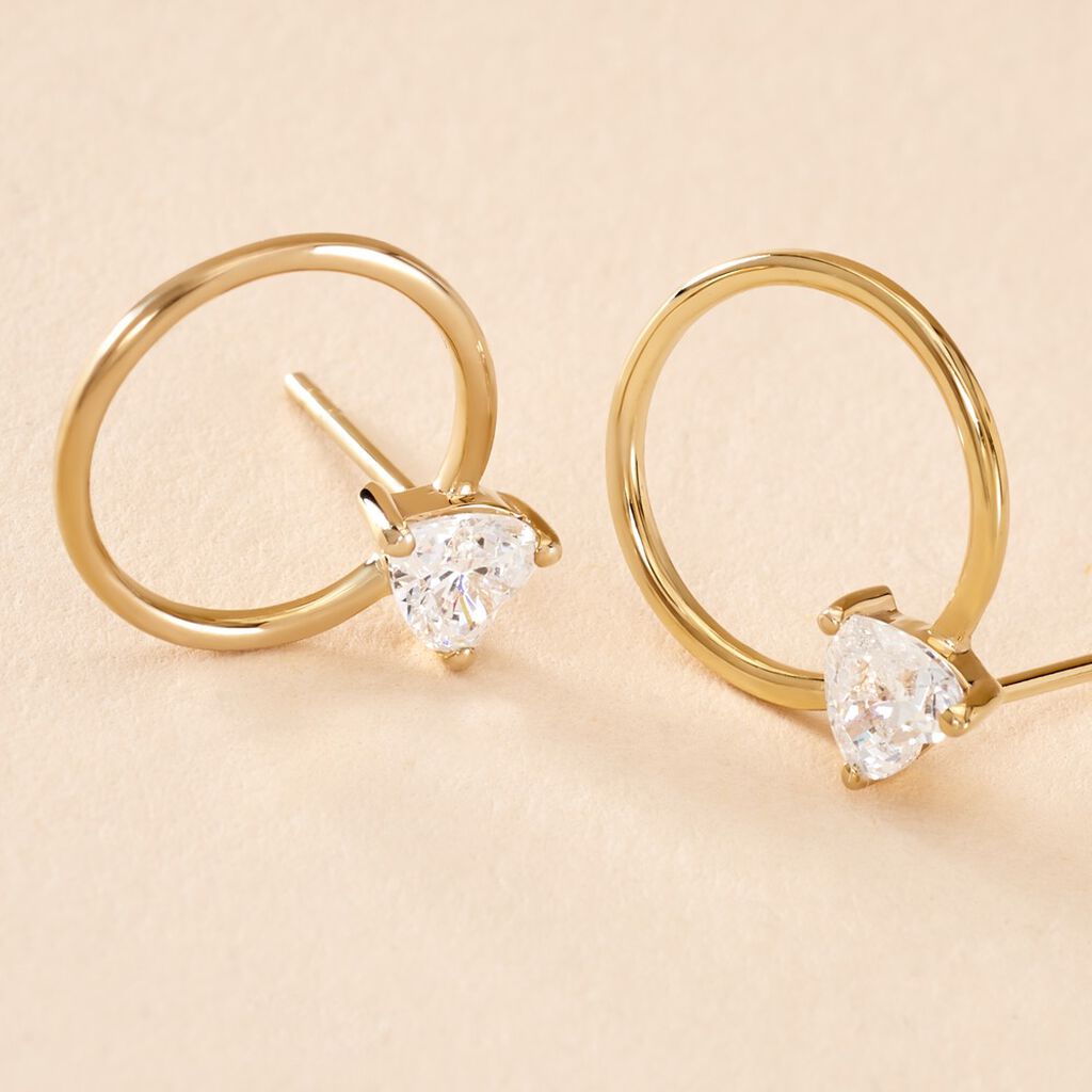 Créoles Kip Or Jaune Oxyde De Zirconium - Boucles d'oreilles créoles Femme | Histoire d’Or