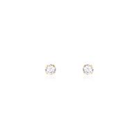 Boucles D'oreilles Puces Pepita Or Jaune Oxyde De Zirconium