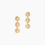 Boucles D'Oreilles Pendantes Sunrays Plaqu&eacute; Or Jaune Oxyde De Zirconium - Boucles d'oreilles pendantes Femme | Histoire d&rsquo;Or