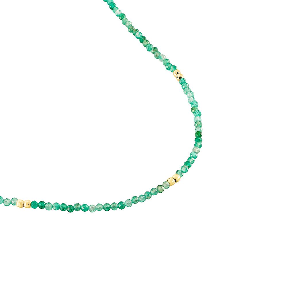 Collier Cyclades Argent Jaune Agate - Ras de cou Femme | Histoire d’Or