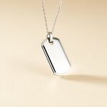 Collier Eutrope Acier Blanc - Colliers fantaisie Homme | Histoire d&rsquo;Or