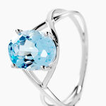 Bague Solitaire Armaelle Or Blanc Topaze - Bagues solitaires Femme | Histoire d&rsquo;Or