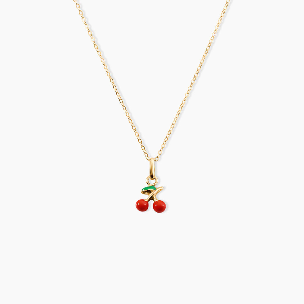 Collier Cherry Cerise Or Jaune - Colliers Enfant | Histoire d&rsquo;Or