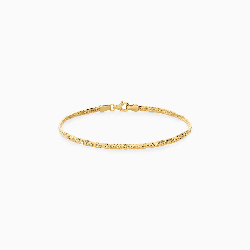 Bracelet Ivy Argent Dor&eacute; A L'Or 750/1000 - Bijoux sans pierre Femme | Histoire d&rsquo;Or