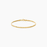 Bracelet Ivy Argent Dor&eacute; A L'Or 750/1000 - Bijoux sans pierre Femme | Histoire d&rsquo;Or