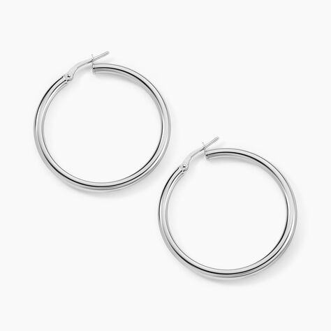 Cr&eacute;oles Argent Blanc Anne - Boucles d'oreilles cr&eacute;oles Femme | Histoire d&rsquo;Or