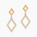 Boucles D'oreilles Brody Plaqu&eacute; Or Jaune Oxydes De Zirconium - Boucles d'oreilles fantaisie Femme | Histoire d&rsquo;Or