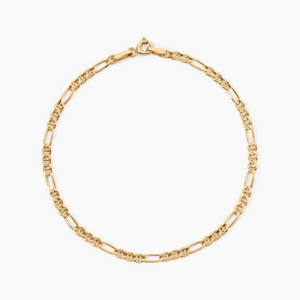 Bracelet Babur Argent Dor&eacute; A L'Or 750/1000 - Bijoux sans pierre Homme | Histoire d&rsquo;Or