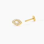 Piercing Zilia Acier Jaune Oxyde De Zirconium - Piercings d'oreilles Femme | Histoire d&rsquo;Or