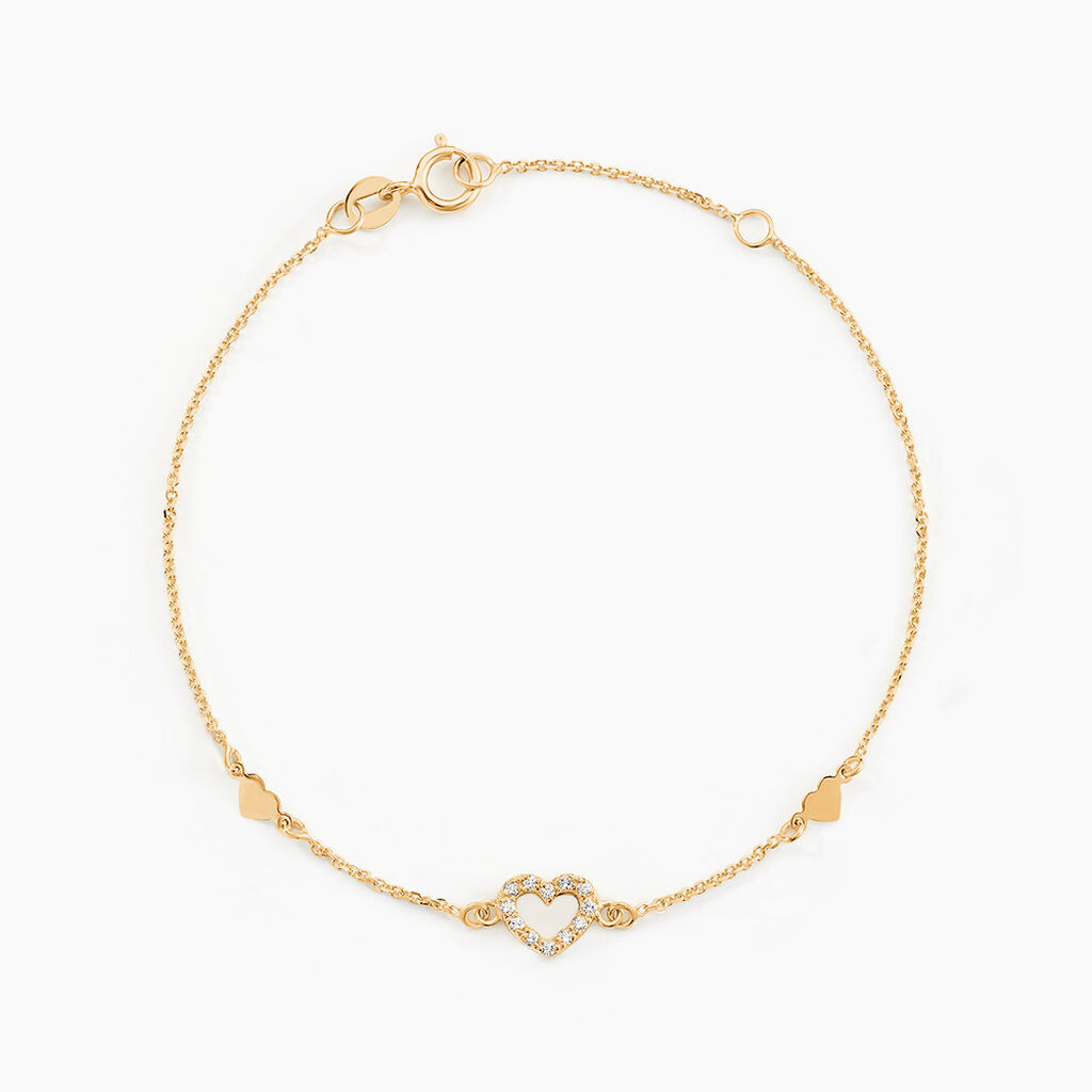 Bracelet Oleanne Or Jaune Oxyde De Zirconium