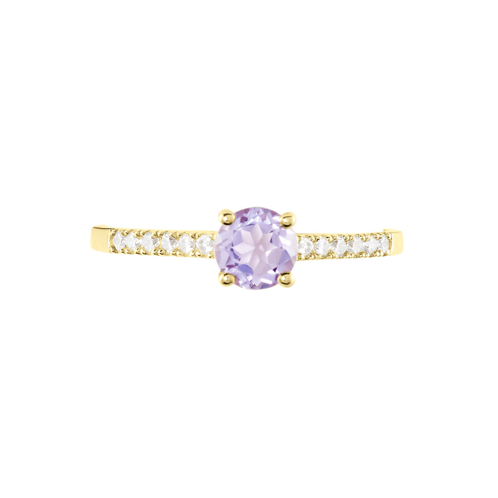 Bague Or Jaune Manon Améthyste - Bagues solitaires Femme | Histoire d’Or