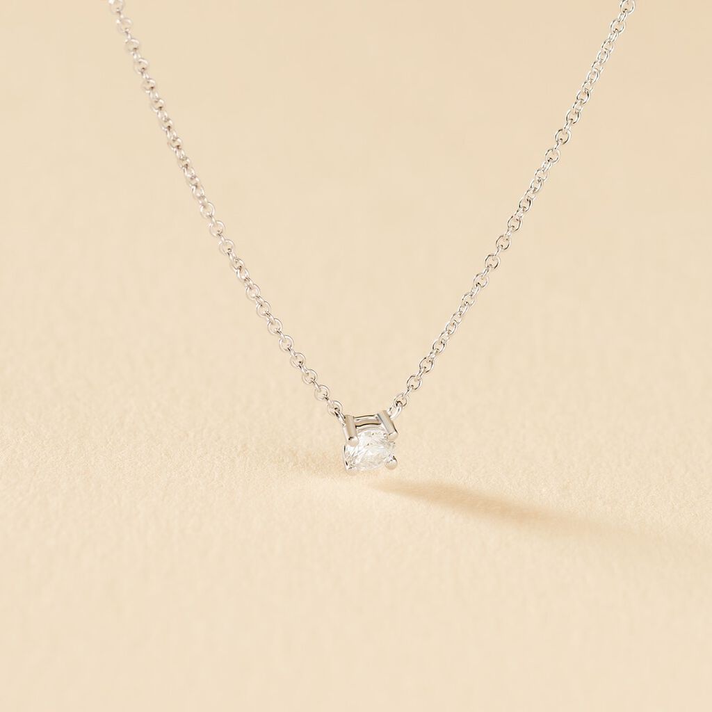 Collier Aphrodite Or Blanc Diamant - Colliers Femme | Histoire d’Or