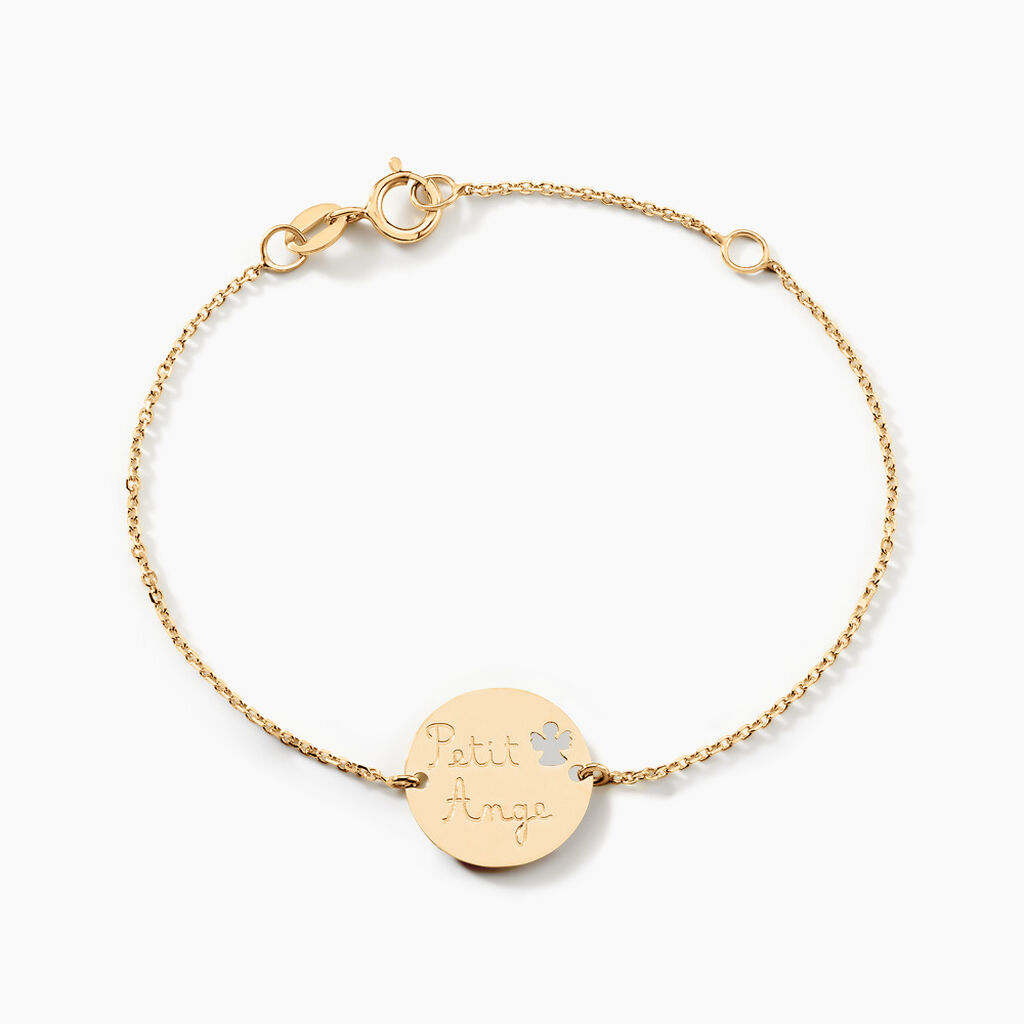 Bracelet Benedicte Message Or Jaune - Bracelets Baptême Enfant | Histoire d’Or