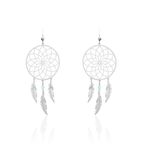 Boucles D'oreilles Pendantes Misalie Argent Blanc - Boucles d'oreilles pendantes Femme | Histoire d’Or