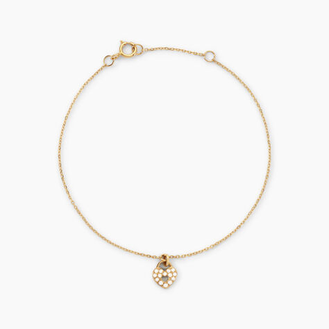 Bracelet Mi Or Jaune Oxyde De Zirconium - Bracelets Femme | Histoire d’Or