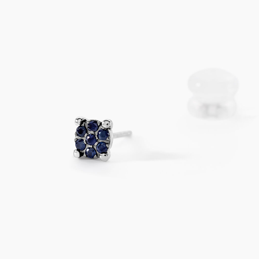 Boucles D'oreilles Puces Kate Or Blanc Saphir - Clous d'oreilles Femme | Histoire d&rsquo;Or