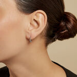 Cr&eacute;oles Safana Argent Blanc - Boucles d'oreilles cr&eacute;oles Femme | Histoire d&rsquo;Or