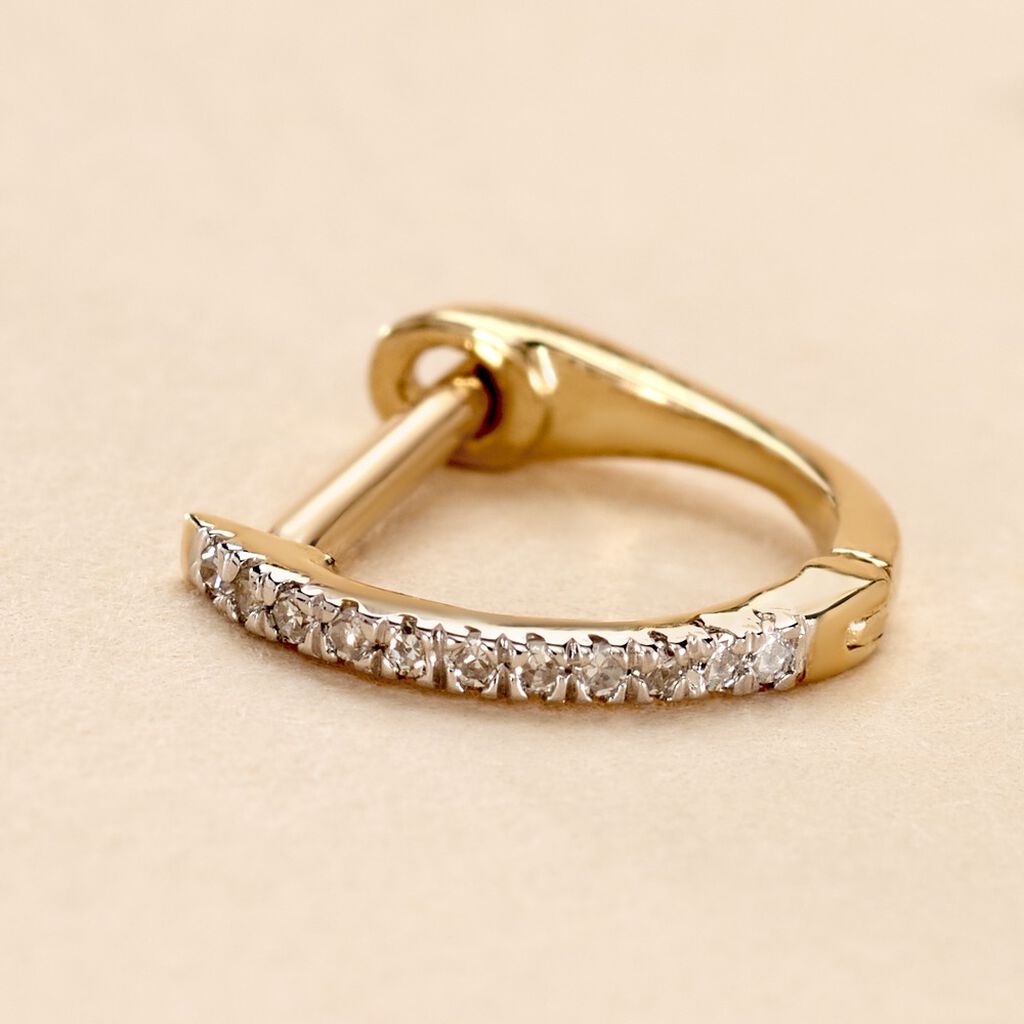 Créole Unitaire Aryanna Or Jaune Diamant - Boucles d'oreilles créoles Famille | Histoire d’Or