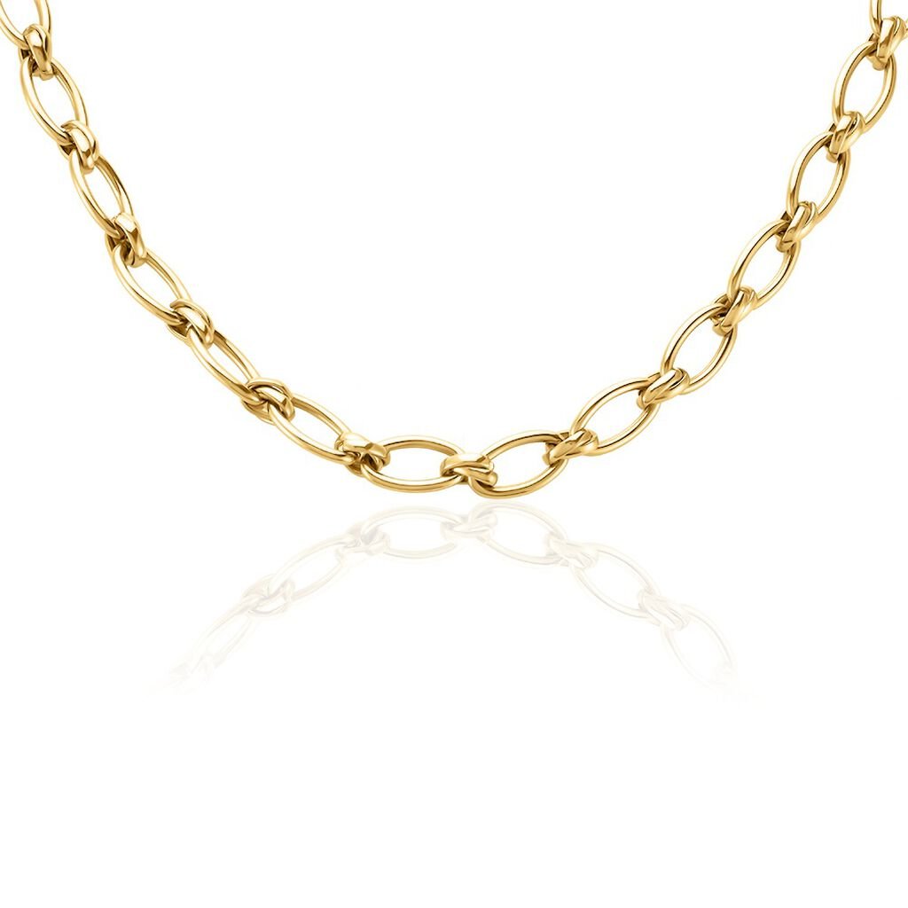 Collier Maille Perry Acier Doré - Chaines Femme | Histoire d’Or