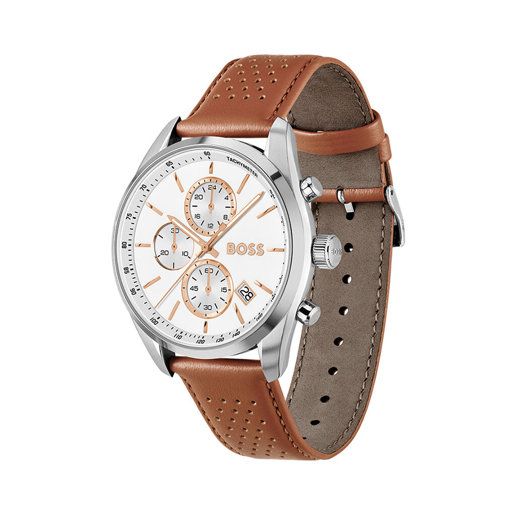 Montre Boss Grand Prix 44 Blanc - Montres Homme | Histoire d&rsquo;Or