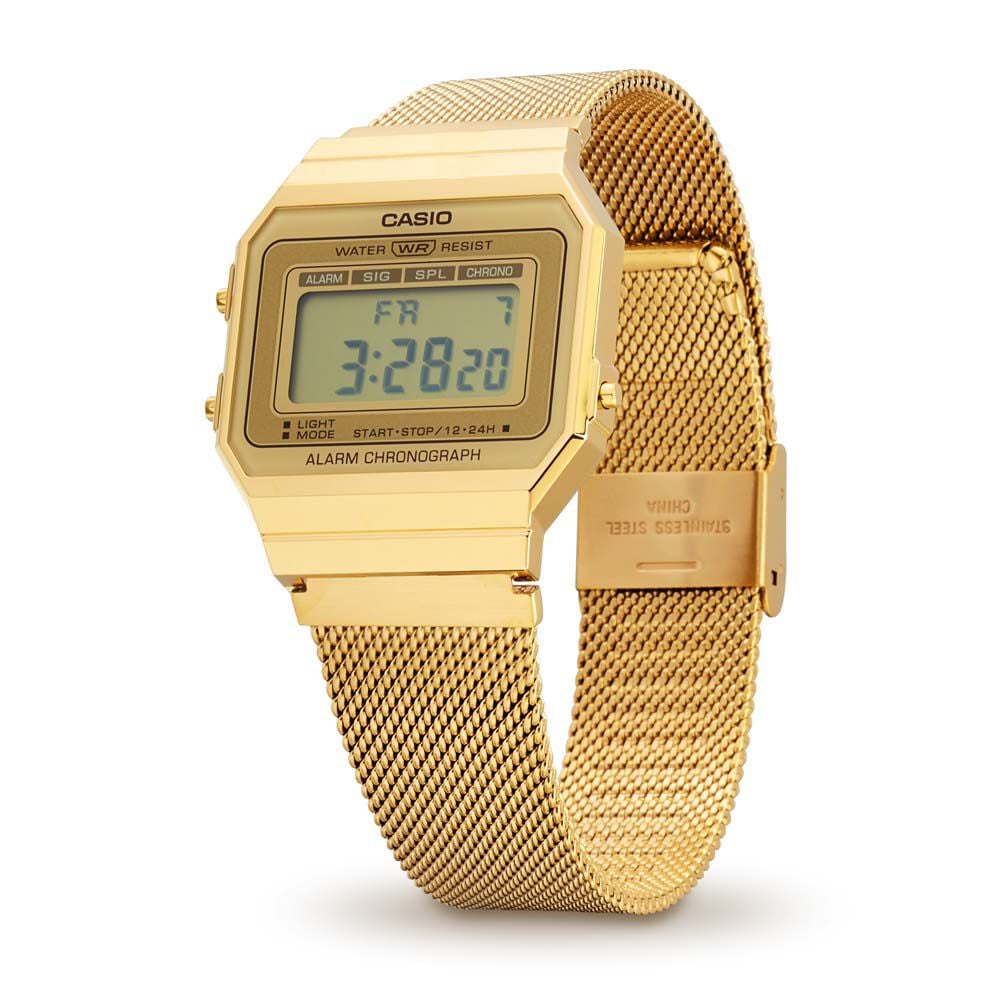 Montres Casio Collection A700WEMG 9AEF Acier Cliquet Jaune Carr
